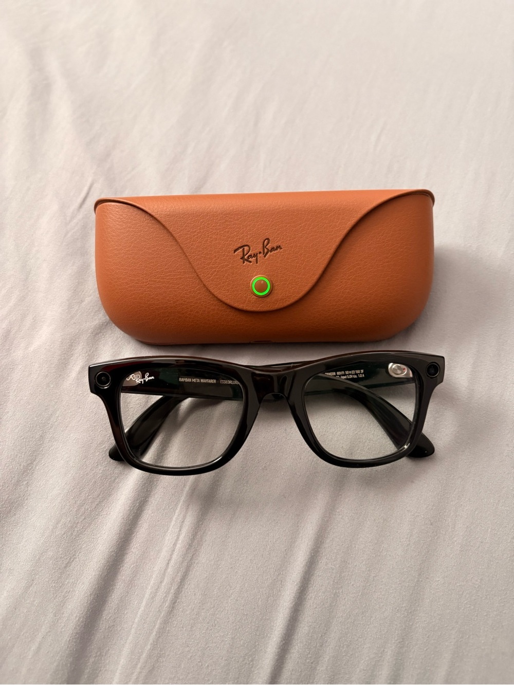 Ray-Ban Black Men's Wayfarer Optical Glasses with Tan Case